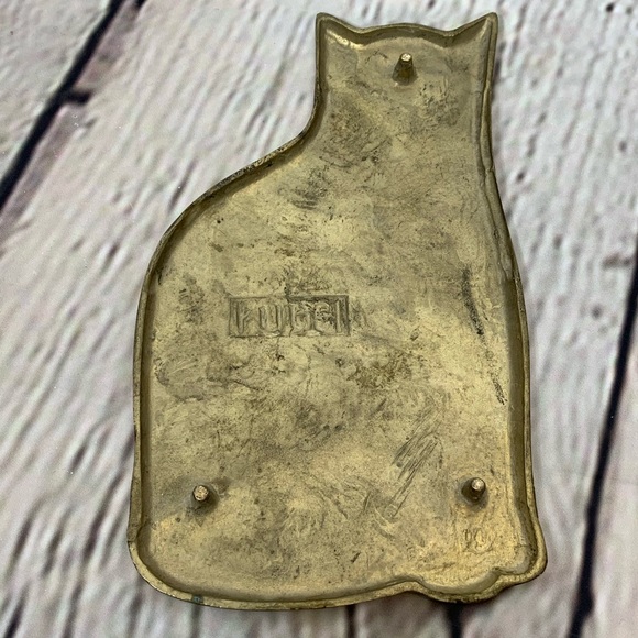 Rubel Kitchen Brass Cat Trivet Tray Rubel Gold Footed Hot Pad